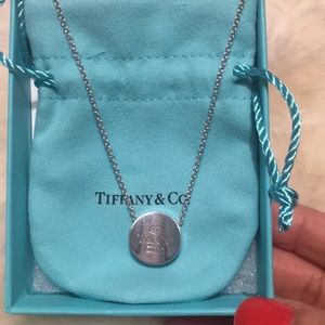 Tiffany round tag necklace